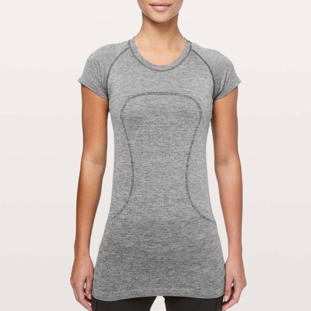 Lululemon Swiftly Tech Short Sleeve Shirt Race Sparkle Grey Size 6